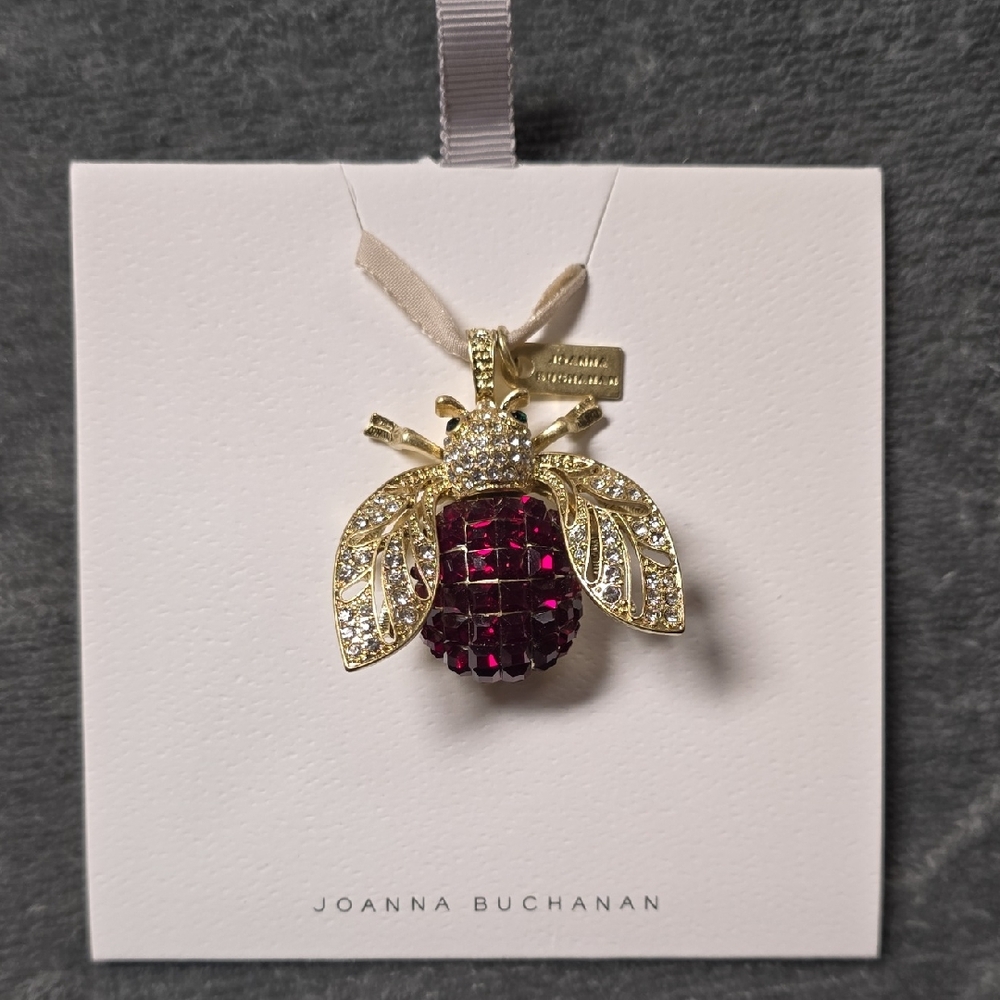 Joanna Buchanan Ruby Sparkle Bee Hanging Ornament